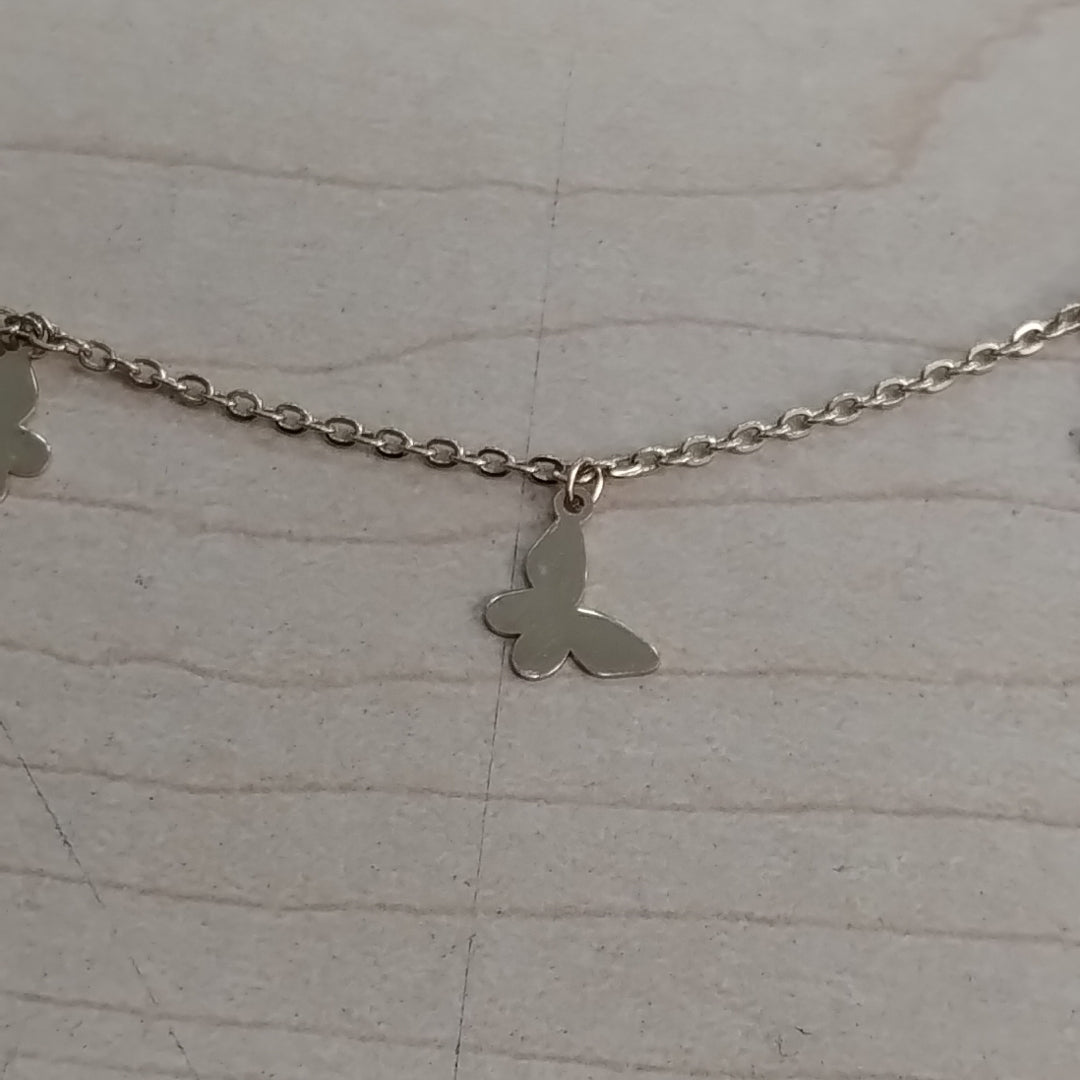PULSERA ESPECIAL CON MARIPOSAS 14K 18 CM 2 GR (NUEVO)