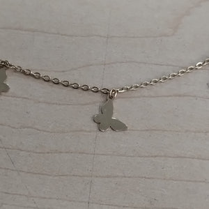 PULSERA ESPECIAL CON MARIPOSAS 14K 18 CM 2 GR (NUEVO)