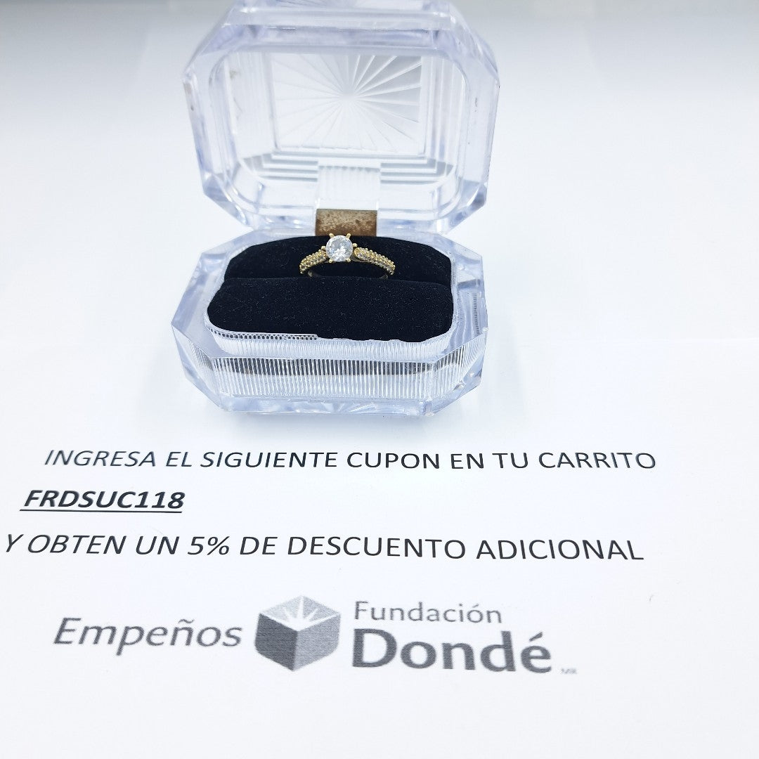SOLITARIO ORO 10 K 2.4 GRMS (SEMINUEVO)