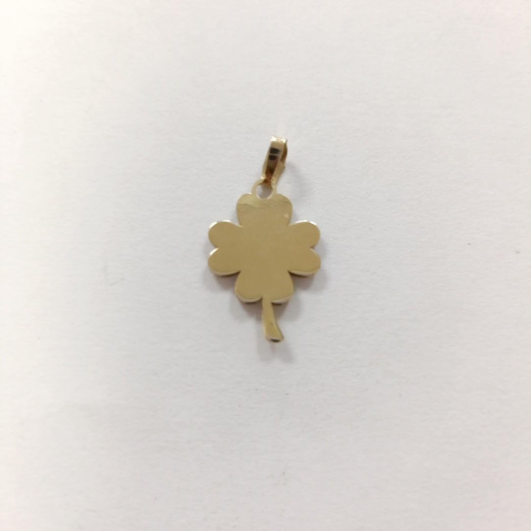 DIJE FIG TREBOL C CIRCONIA 14K 0.8 GR (NUEVO)