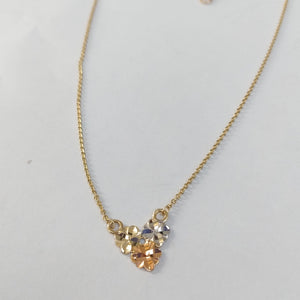 CADENA TEJIDO GARGANTILLA ESPECIAL C FLORES 14K 45 CM 2.9 GR (NUEVO)