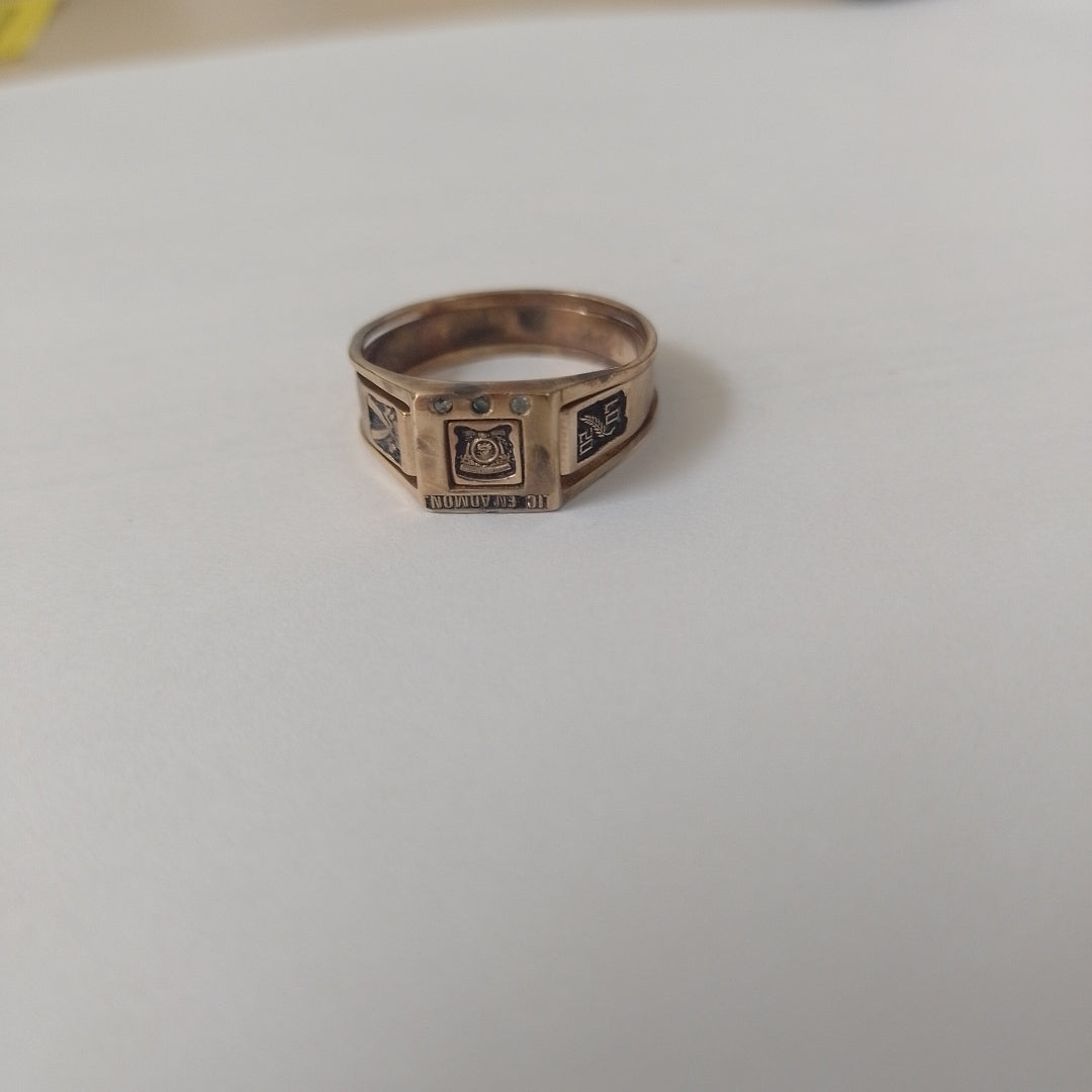 ANILLO DE GRADUACIÓN ORO 14 K 7,20 GRMS (SEMINUEVO)