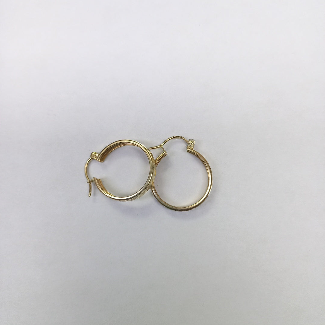 ARETES ARRACADAS LABRADAS 10K 2.3 GR (NUEVO)