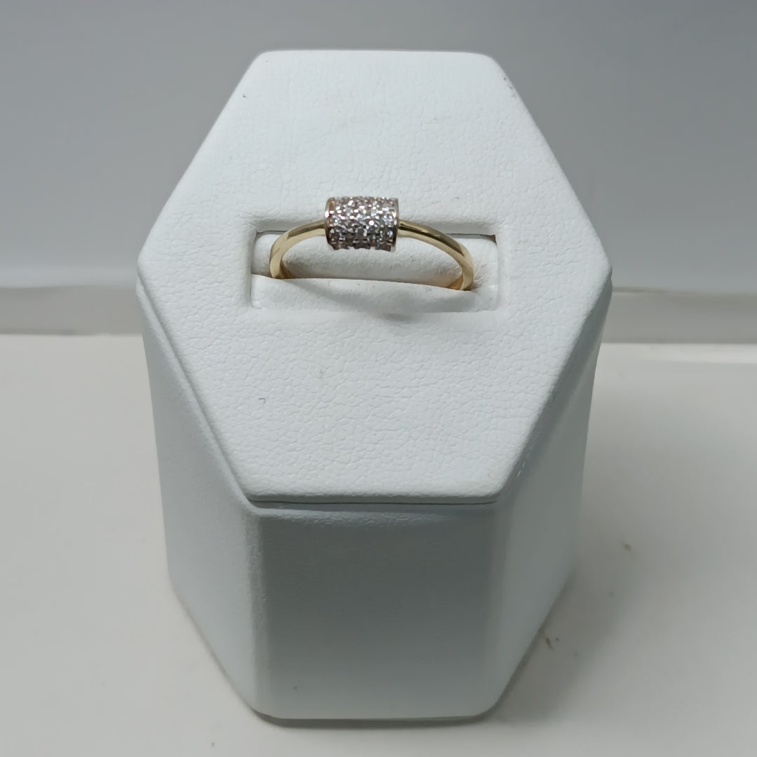 ANILLO ANILLITO C CIRCONIAS 14K 7 TALLA 1.4 GR (NUEVO)