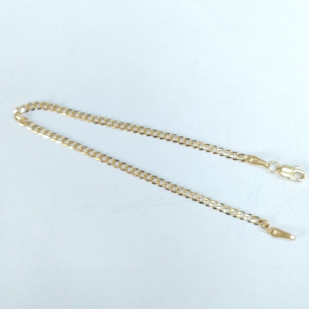 PULSERA TEJIDO BARBADA 14K 18 CM 2.1 GR (NUEVO)