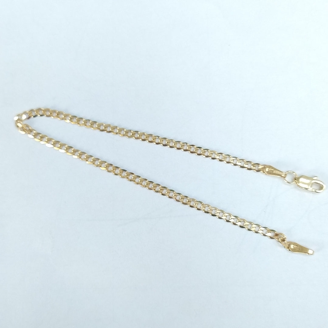 PULSERA TEJIDO BARBADA 14K 18 CM 2.1 GR (NUEVO)