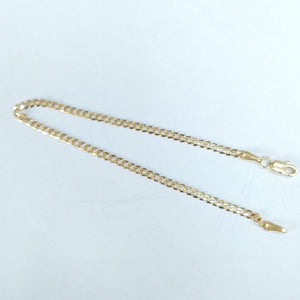 PULSERA TEJIDO BARBADA 14K 18 CM 2.1 GR (NUEVO)