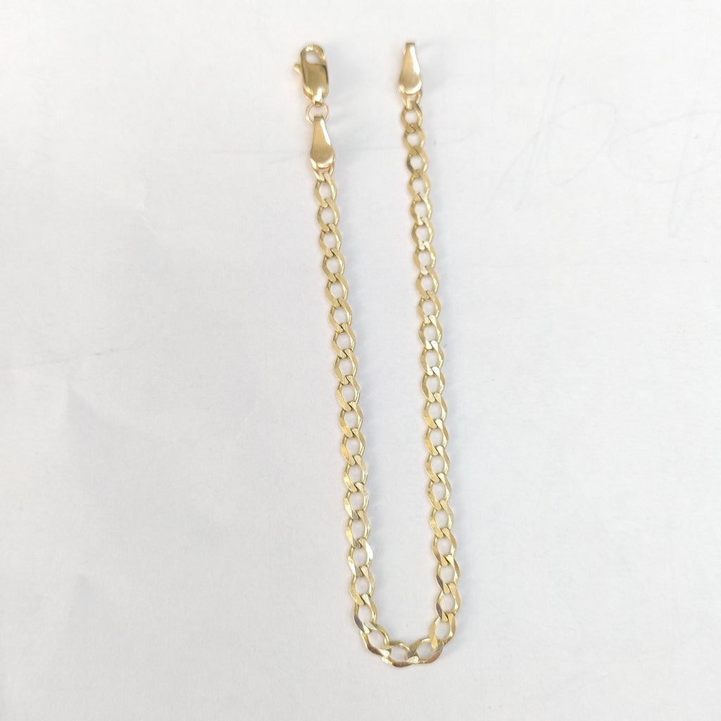 PULSERA TEJIDO BARBADA 14K 18 CM 3.5 GR (NUEVO)
