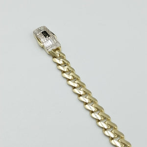 PULSERA CABALLERO MONACO ORO 10K 7.5 (NUEVO)