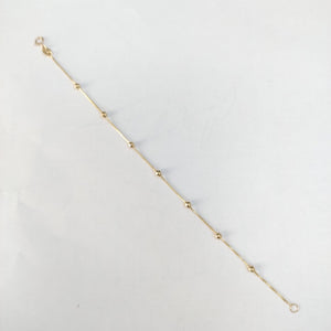 PULSERA ESPECIAL CON BOLITAS 14K 18 CM 1.5 GR (NUEVO)