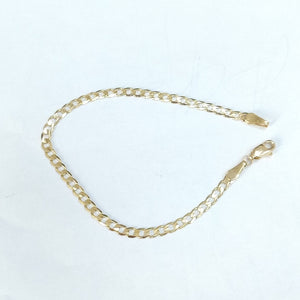 PULSERA TEJIDO BARBADA 14K 18 CM 3.2 GR (NUEVO)