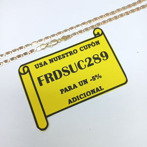 CADENAS VALENTINA/ESPEJO ORO 14K 10.9 (NUEVO)