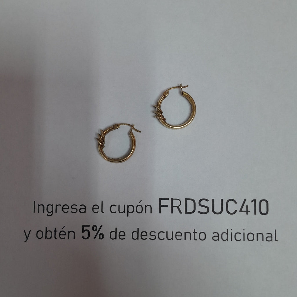 ARRACADAS PAR ORO 14 K 2,30 GRMS (SEMINUEVO)