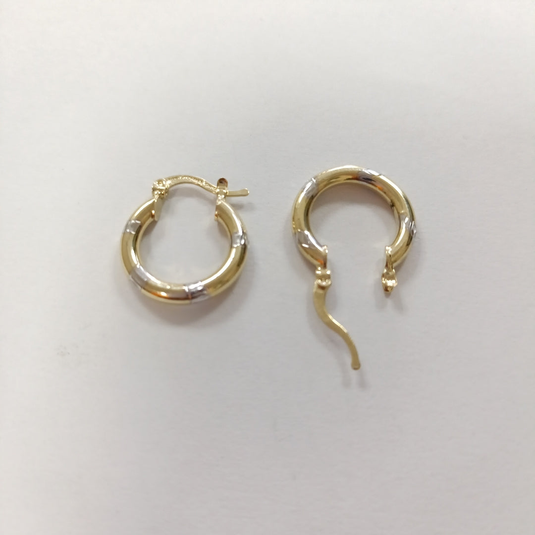 ARETES ARRACADAS COMBINADAS 14K 1.6 GR (NUEVO)