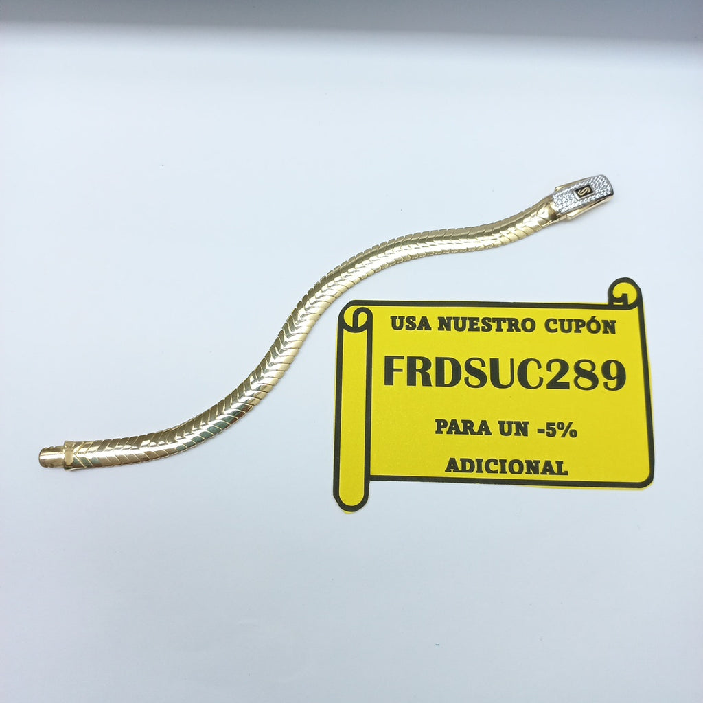 PULSERA MONACO ORO 14K 10 (NUEVO)