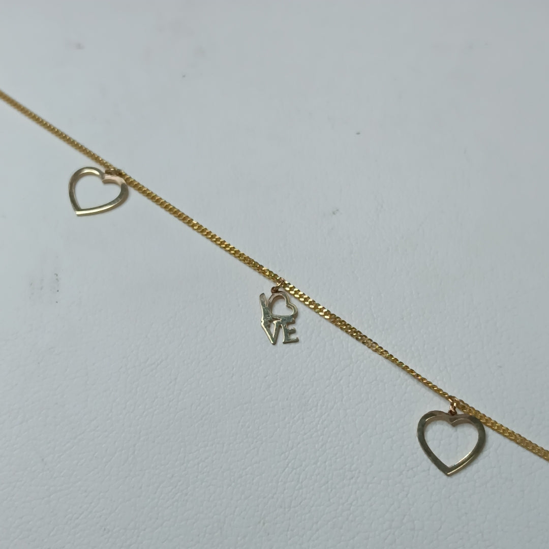 PULSERA ESPECIAL DIJES 10K 18 CM 1.1 GR (NUEVO)