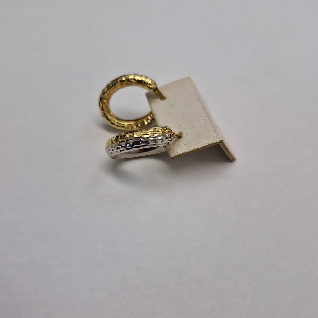ARRACADAS PAR ORO, ORO COMBINADO 14 K 6.2 GRMS (SEMINUEVO)