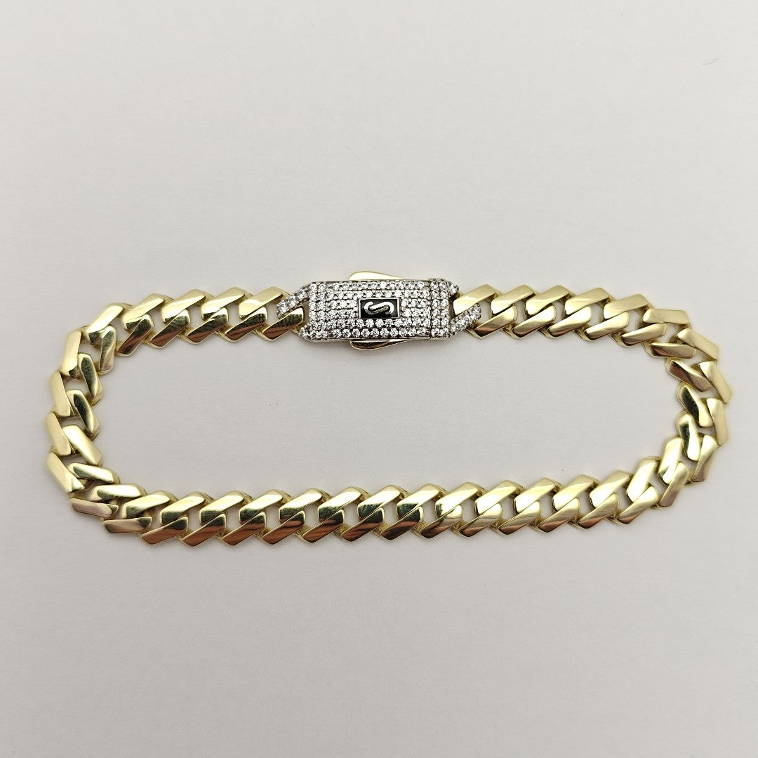 PULSERA MONACO ORO 10K 7.2 (NUEVO)