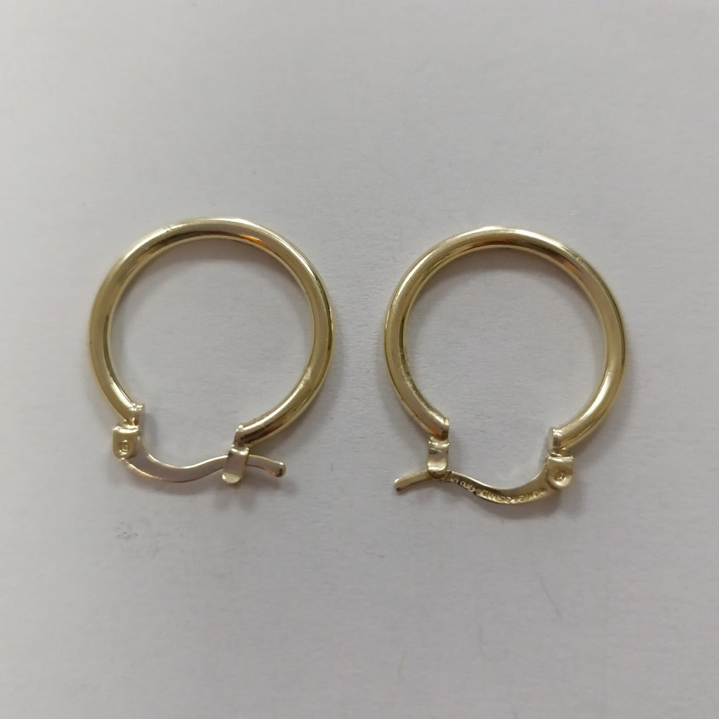 ARETES TEJIDO ARRACADAS LISAS 14K 1.2 GR (NUEVO)