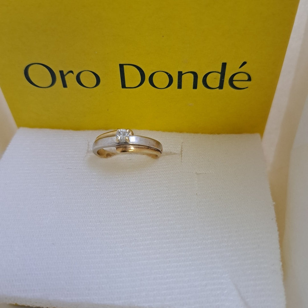 ANILLITO ORO, ORO COMBINADO 14 K 3.5 GRMS (SEMINUEVO)