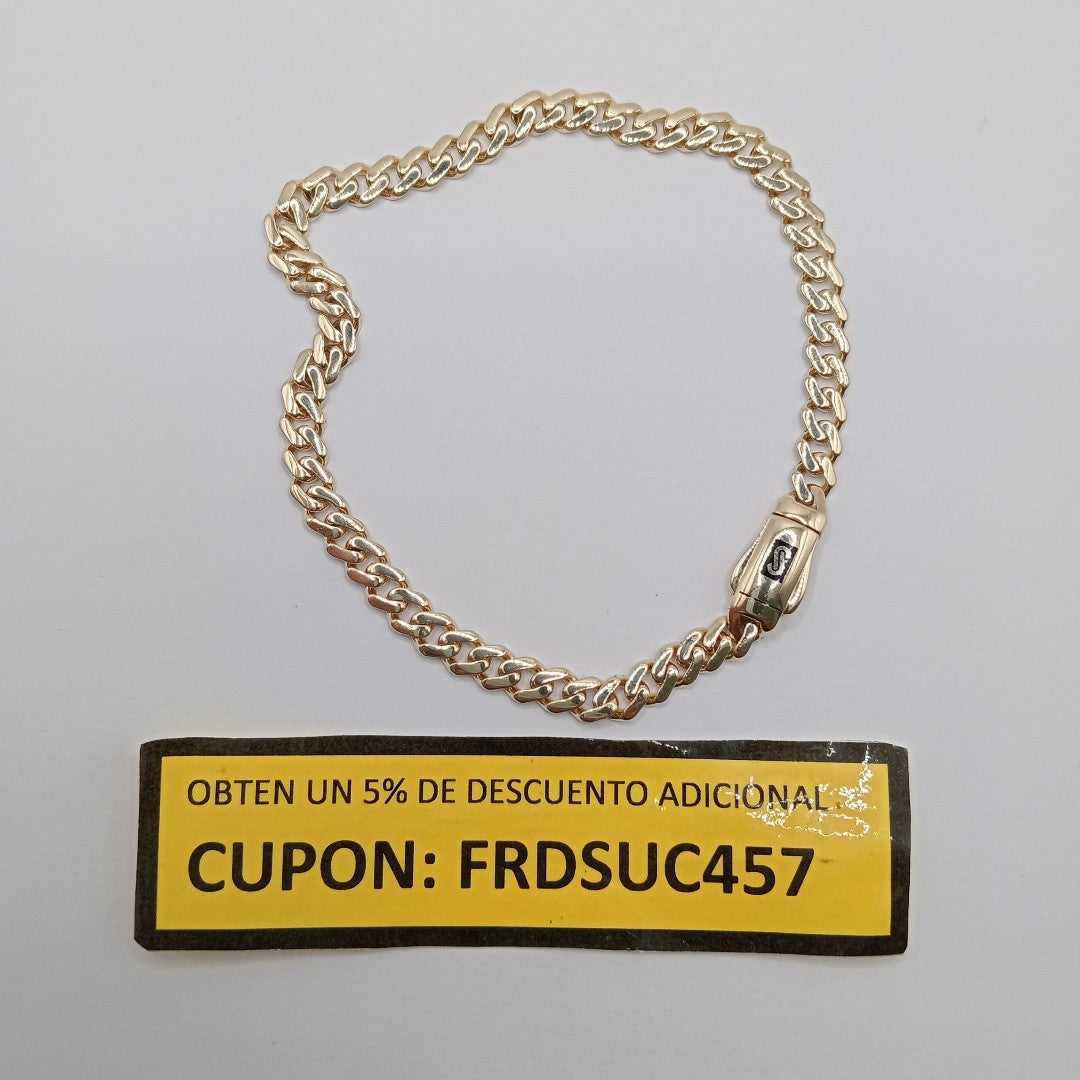 PULSERA CABALLERO MONACO ORO 14K 5.4 (NUEVO)
