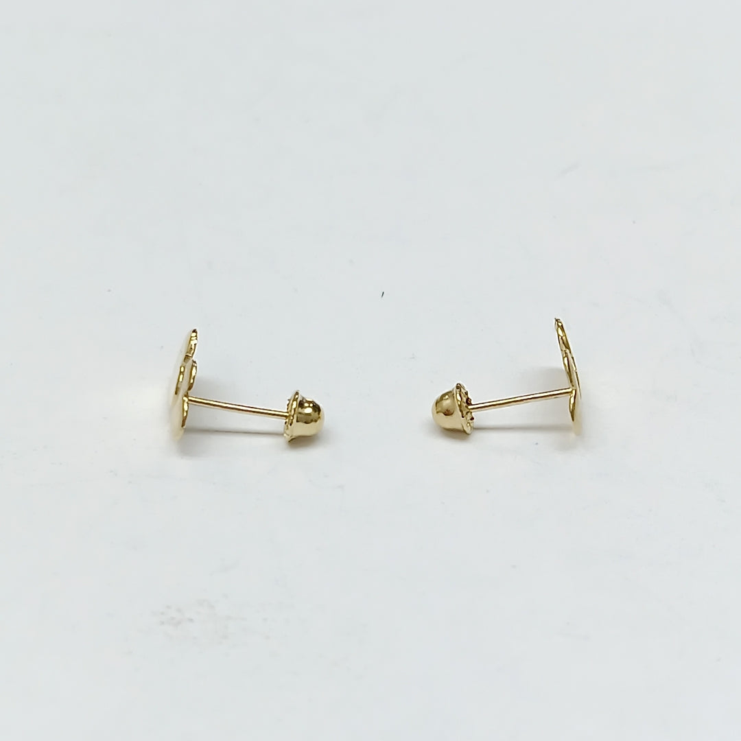 BROQUELES BROQUEL CORAZON DOBLE 14K 0.2171 GR (NUEVO)