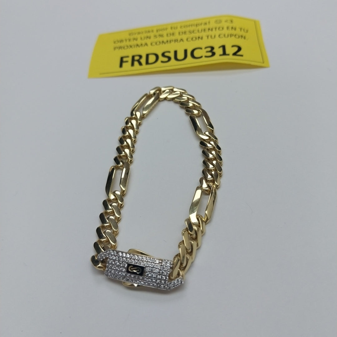PULSERA MONACO ORO 10K 6.5 (NUEVO)