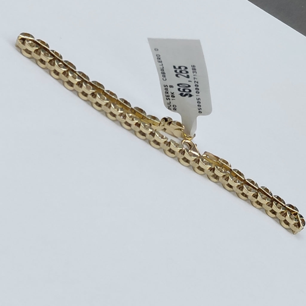 PULSERAS CABALLERO ORO 10K 9 (NUEVO)