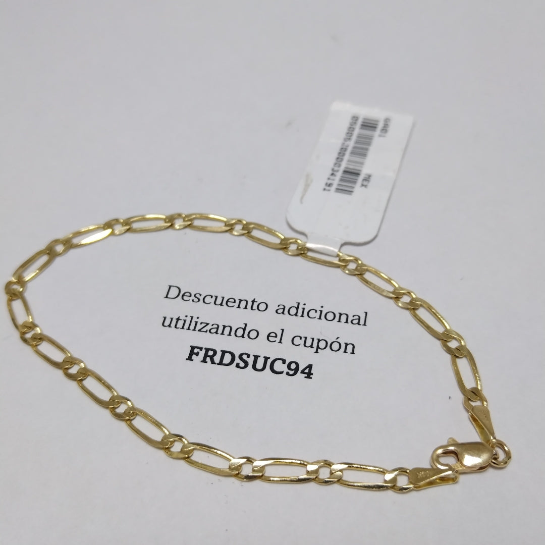 PULSERAS 1X1 ORO 14K 18 CM 2.7 GR (NUEVO)