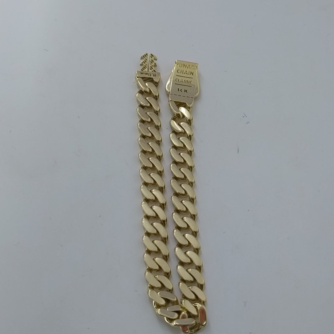 PULSERA MONACO ORO 14K 9.5 (NUEVO)
