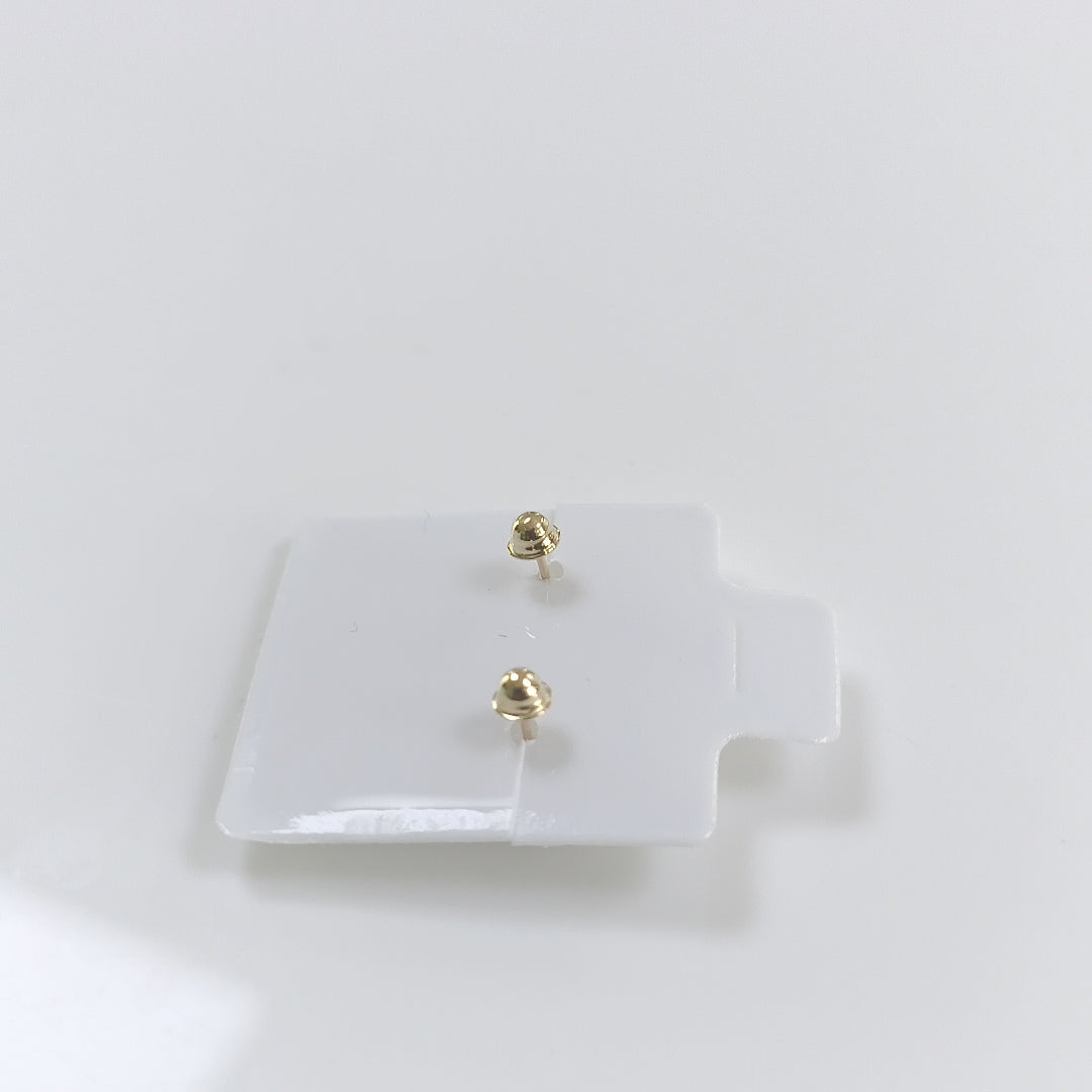 BROQUELES BROQUEL FIG SONRISA ESMALTE AMARILLO 14K 0.2074 GR (NUEVO)