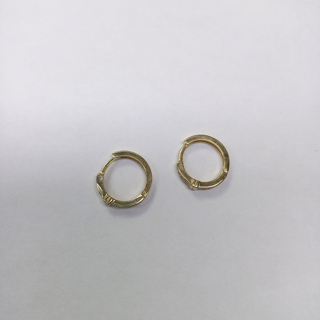 ARETES HUGGIES C CIRCONIA 14K 1.9 GR (NUEVO)