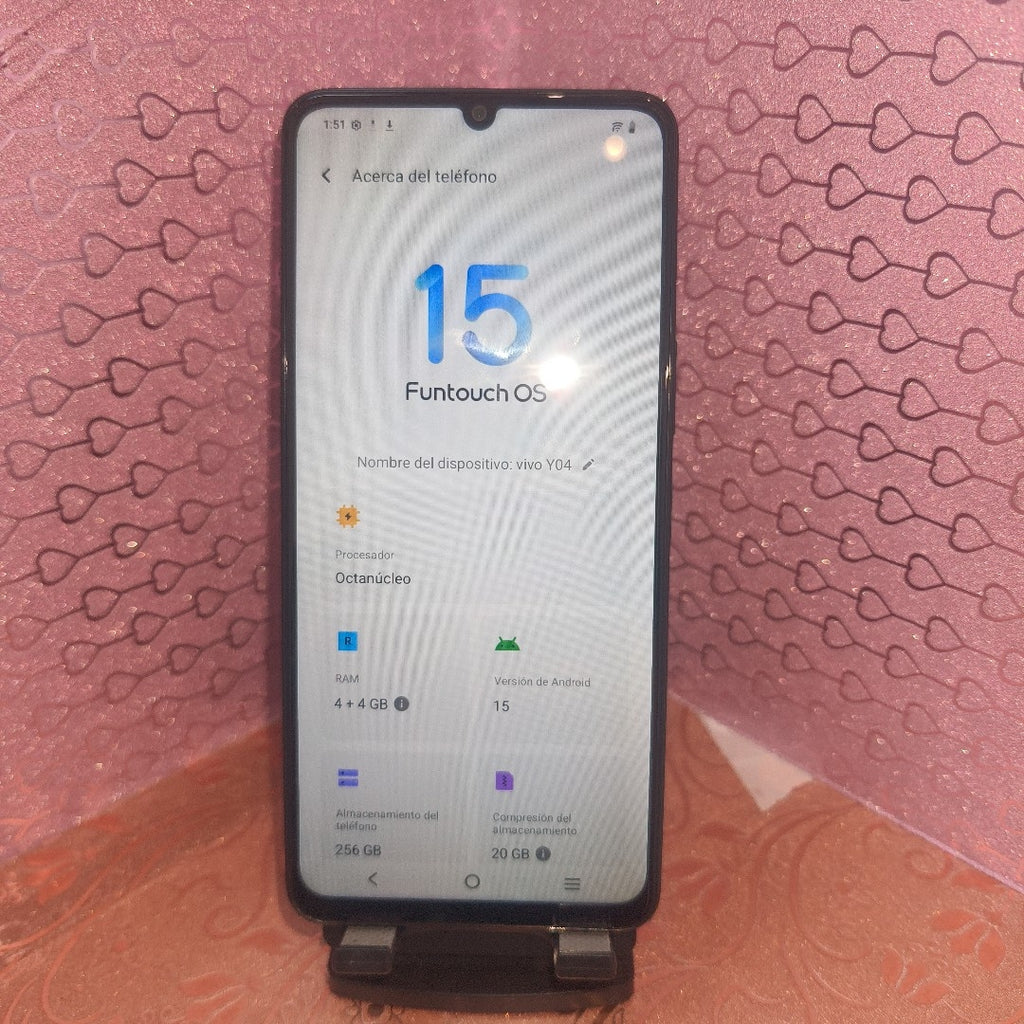 CELULAR VIVO Y04 V2430 (2025) 256 GB 4 GB RAM (SEMINUEVO)
