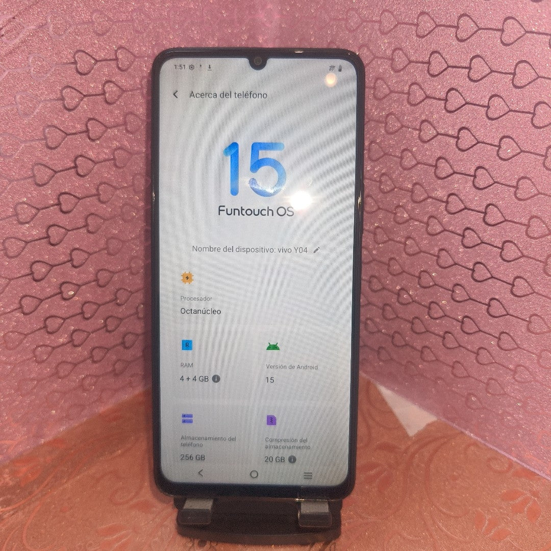 CELULAR VIVO Y04 V2430 (2025) 256 GB 4 GB RAM (SEMINUEVO)