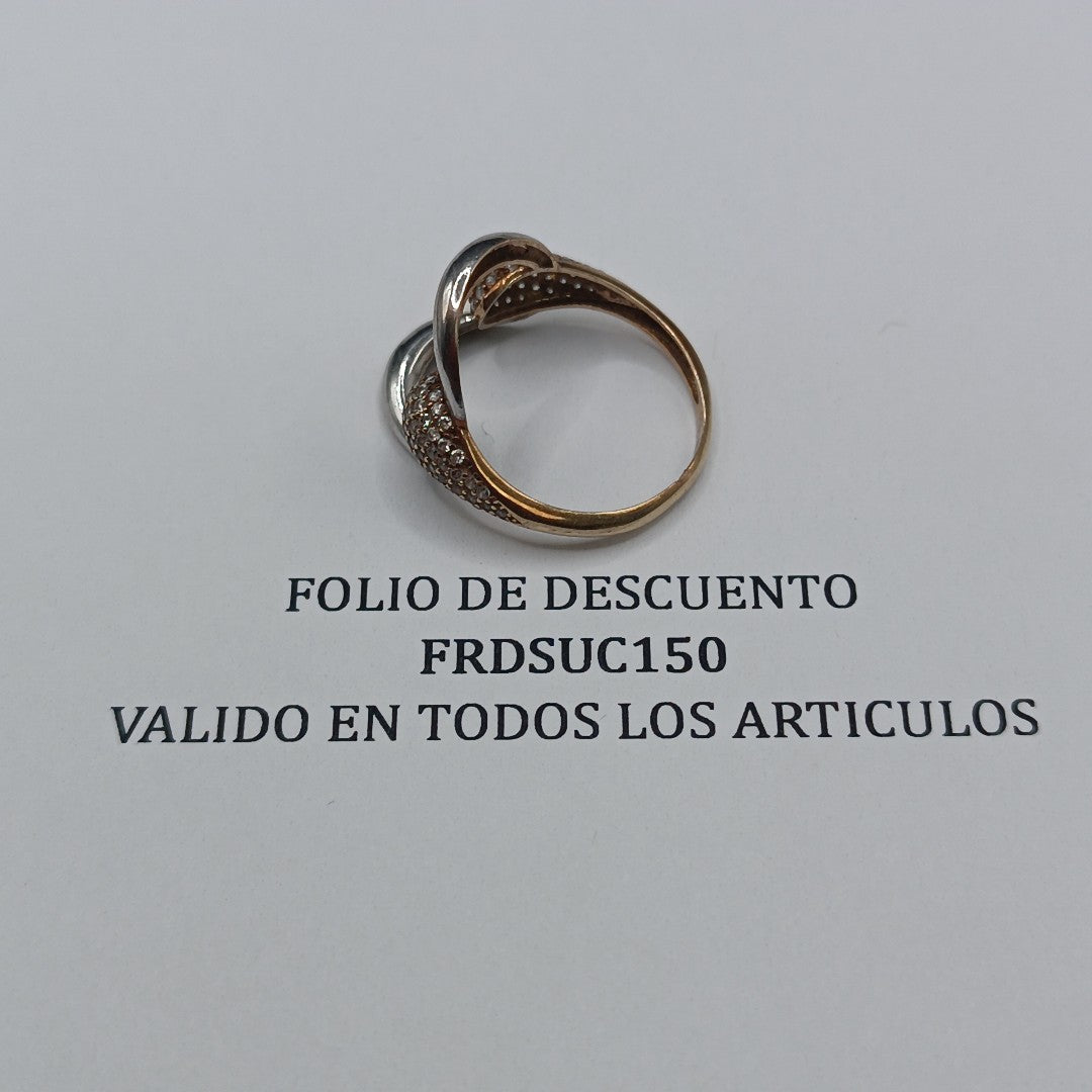 ANILLITO ORO COMBINADO 10 K 2,20 GRMS (SEMINUEVO)