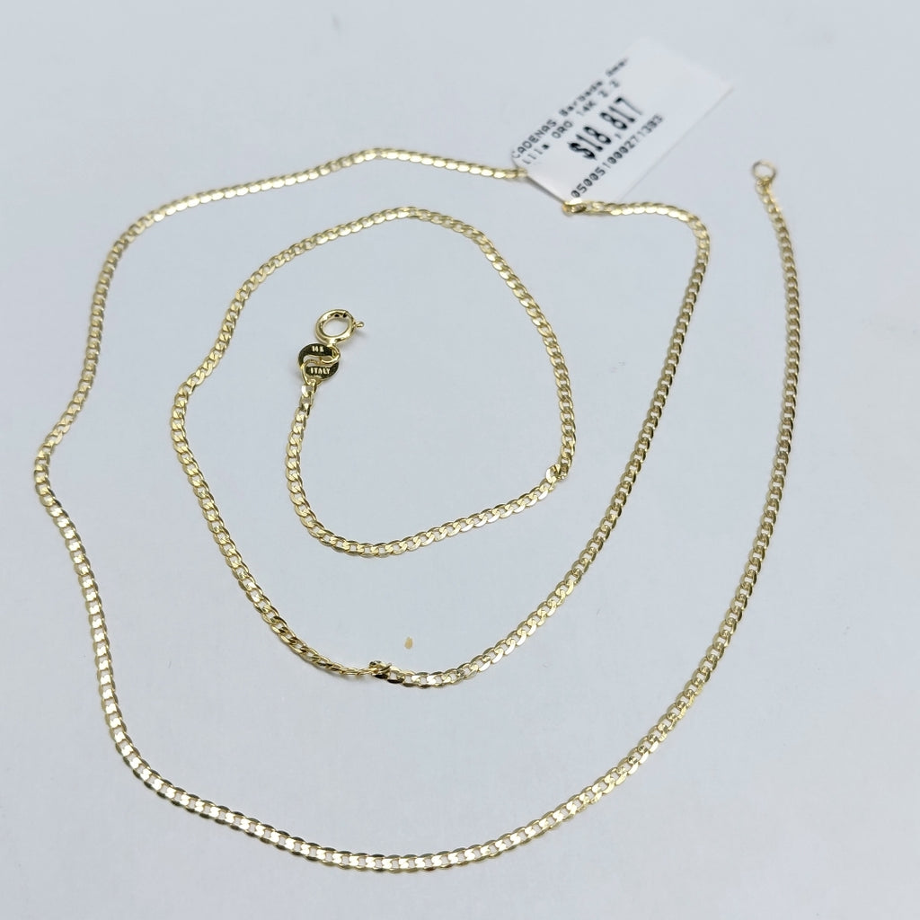 CADENAS BARBADA AMARILLA ORO 14K 2.2 (NUEVO)