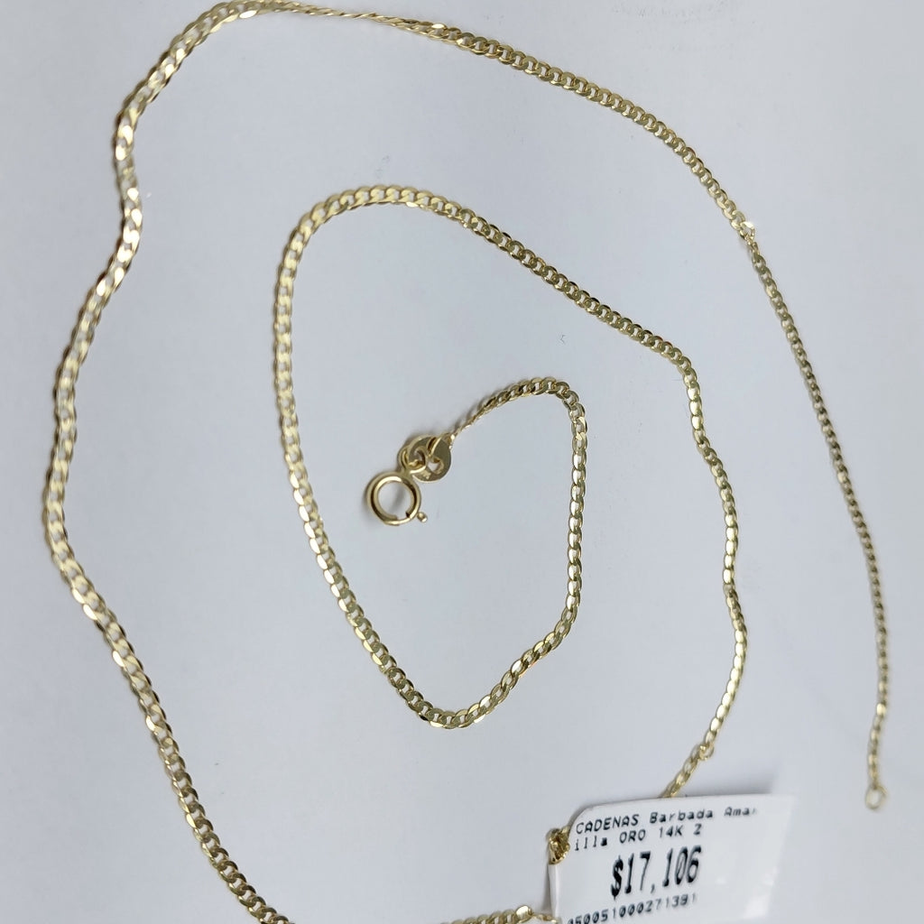 CADENAS BARBADA AMARILLA ORO 14K 2 (NUEVO)