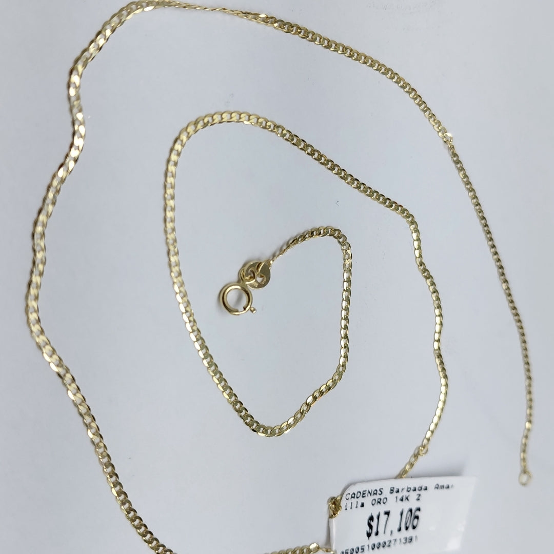 CADENAS BARBADA AMARILLA ORO 14K 2 (NUEVO)