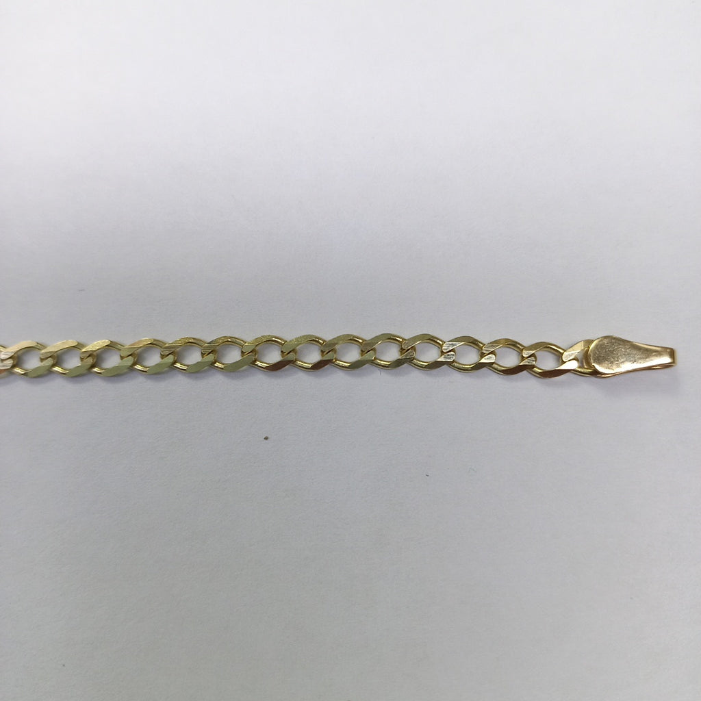 PULSERA TEJIDO BARBADA 14K 18 CM 3.4 GR (NUEVO)