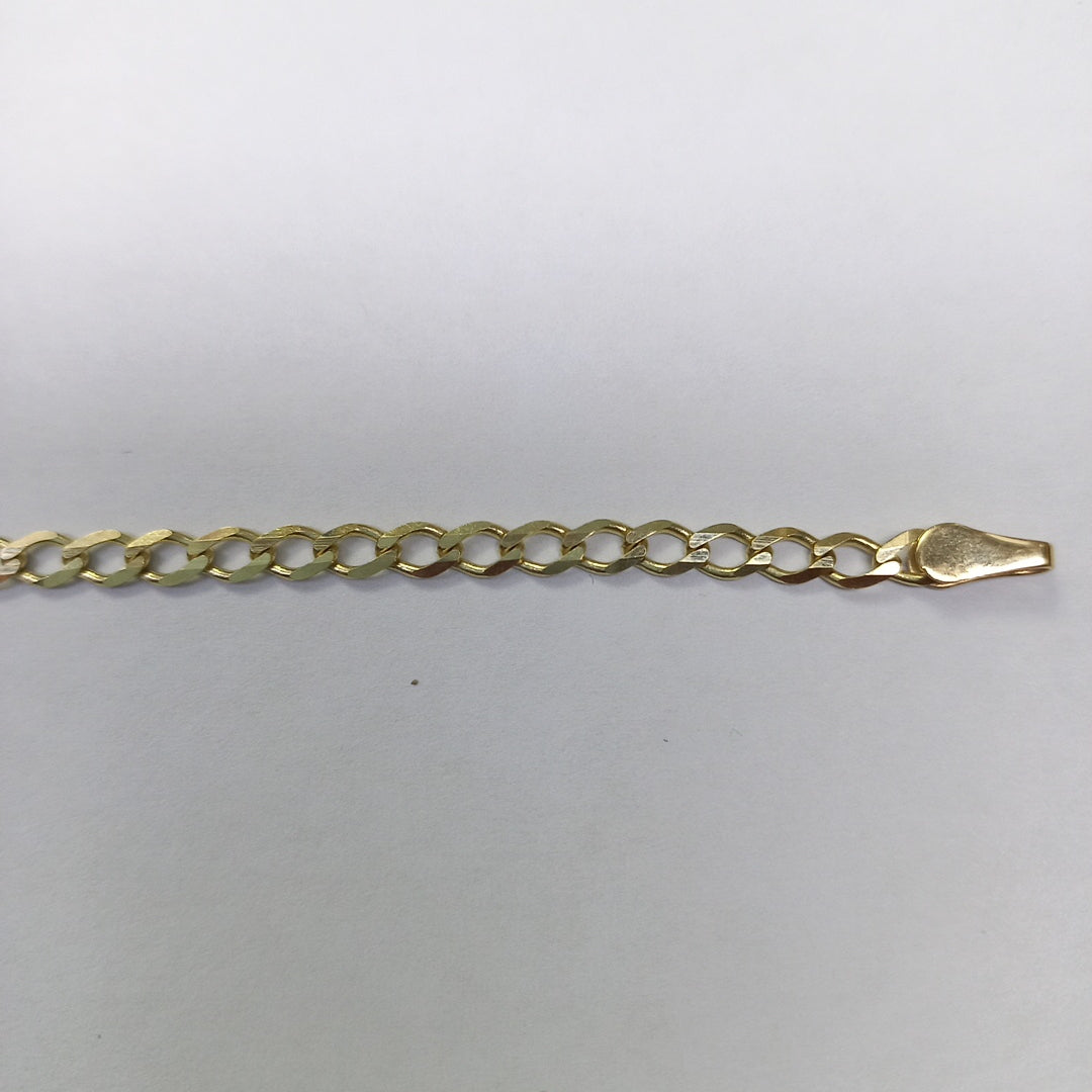 PULSERA TEJIDO BARBADA 14K 18 CM 3.4 GR (NUEVO)