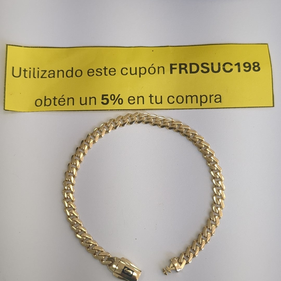 PULSERA MONACO ORO 14K 5.2 (NUEVO)
