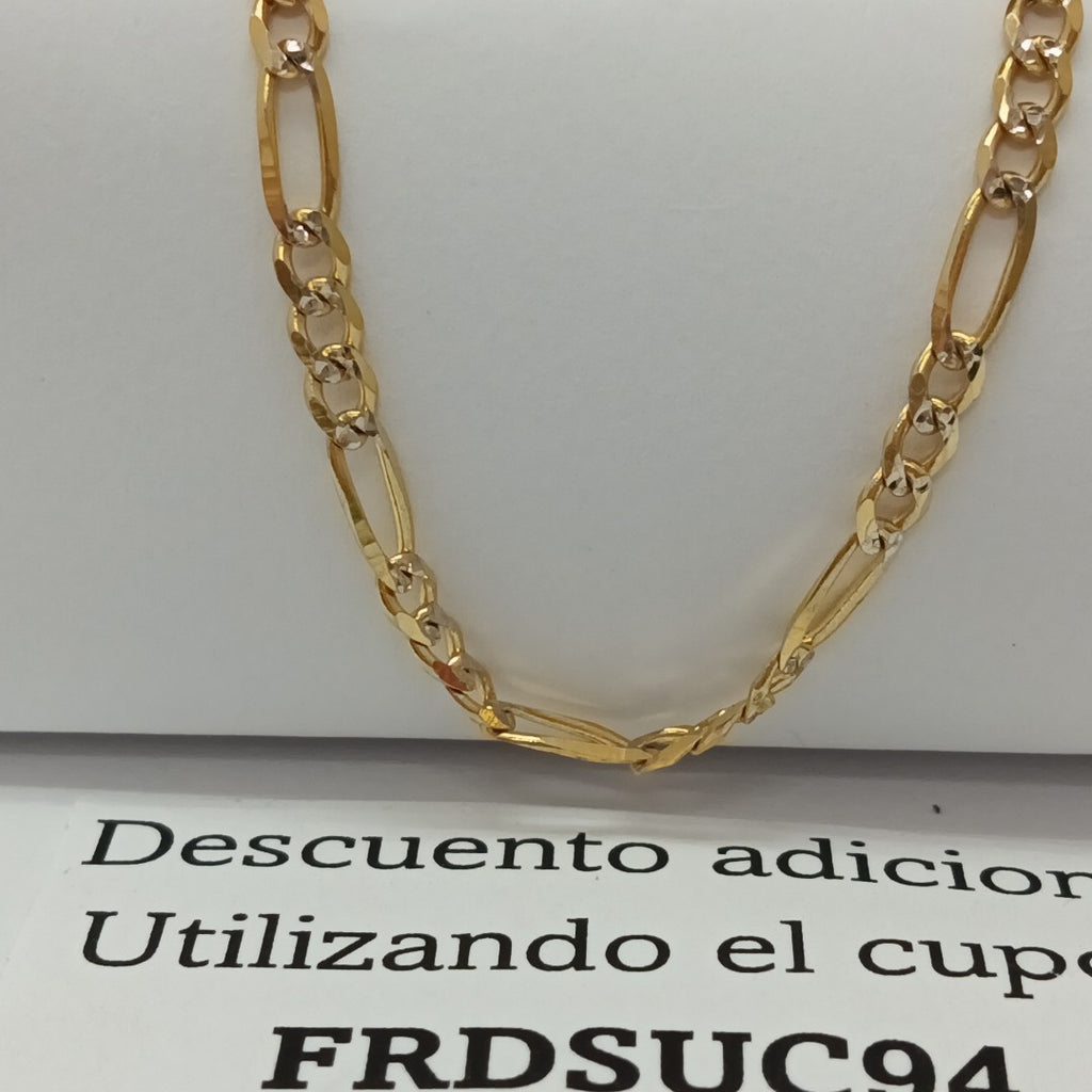 CADENAS 3X1 DIAMANTADA ORO 14K 55 CM 8.5 GR (NUEVO)