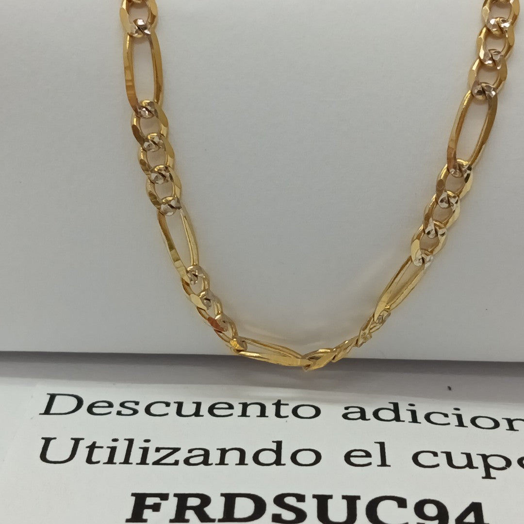 CADENAS 3X1 DIAMANTADA ORO 14K 55 CM 8.5 GR (NUEVO)