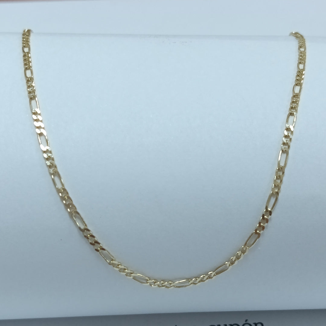 CADENAS TEJIDO 3X1 ORO 14K 55 CM 2.4 GR (NUEVO)