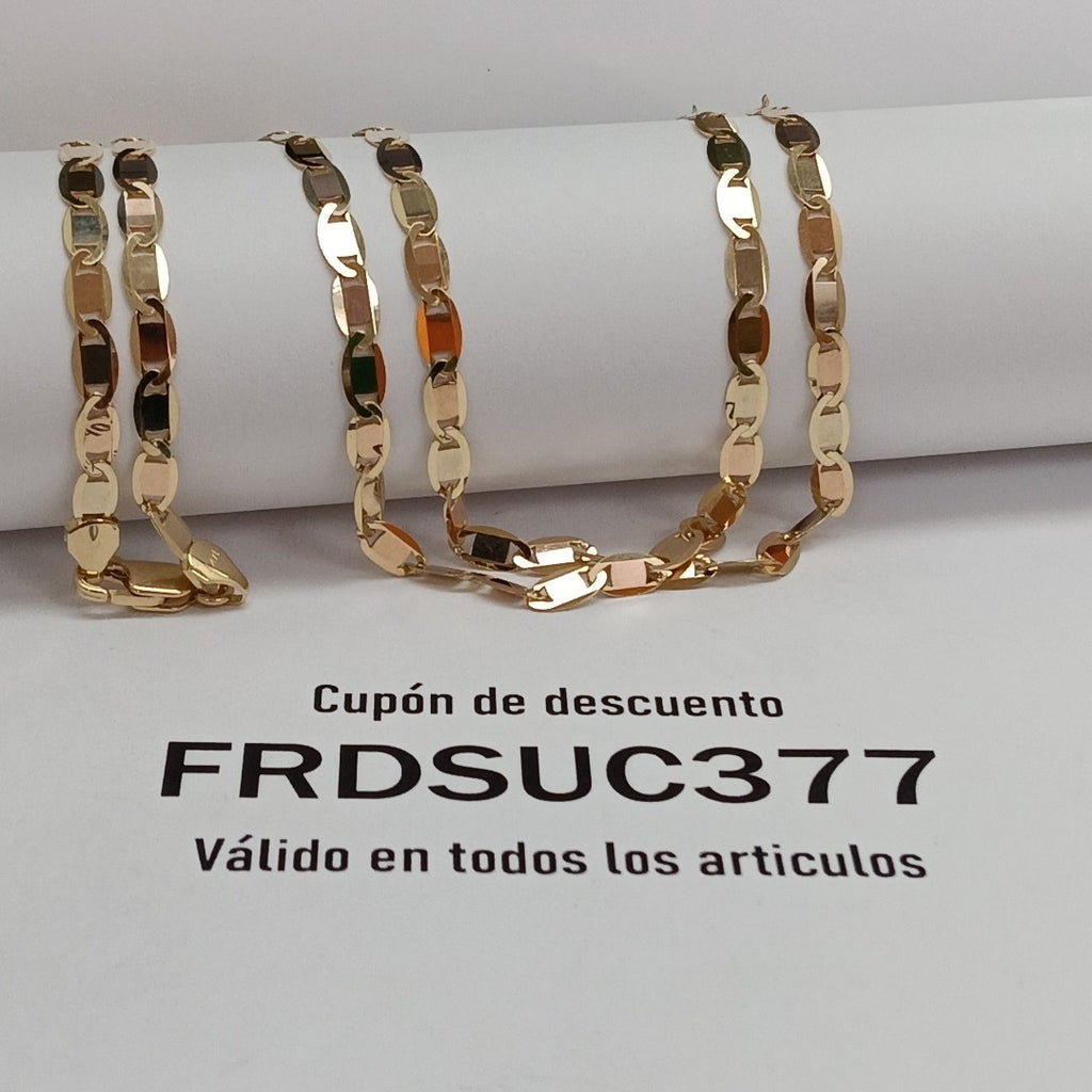 CADENAS VALENTINA/ESPEJO ORO 14K 10.7 (NUEVO)