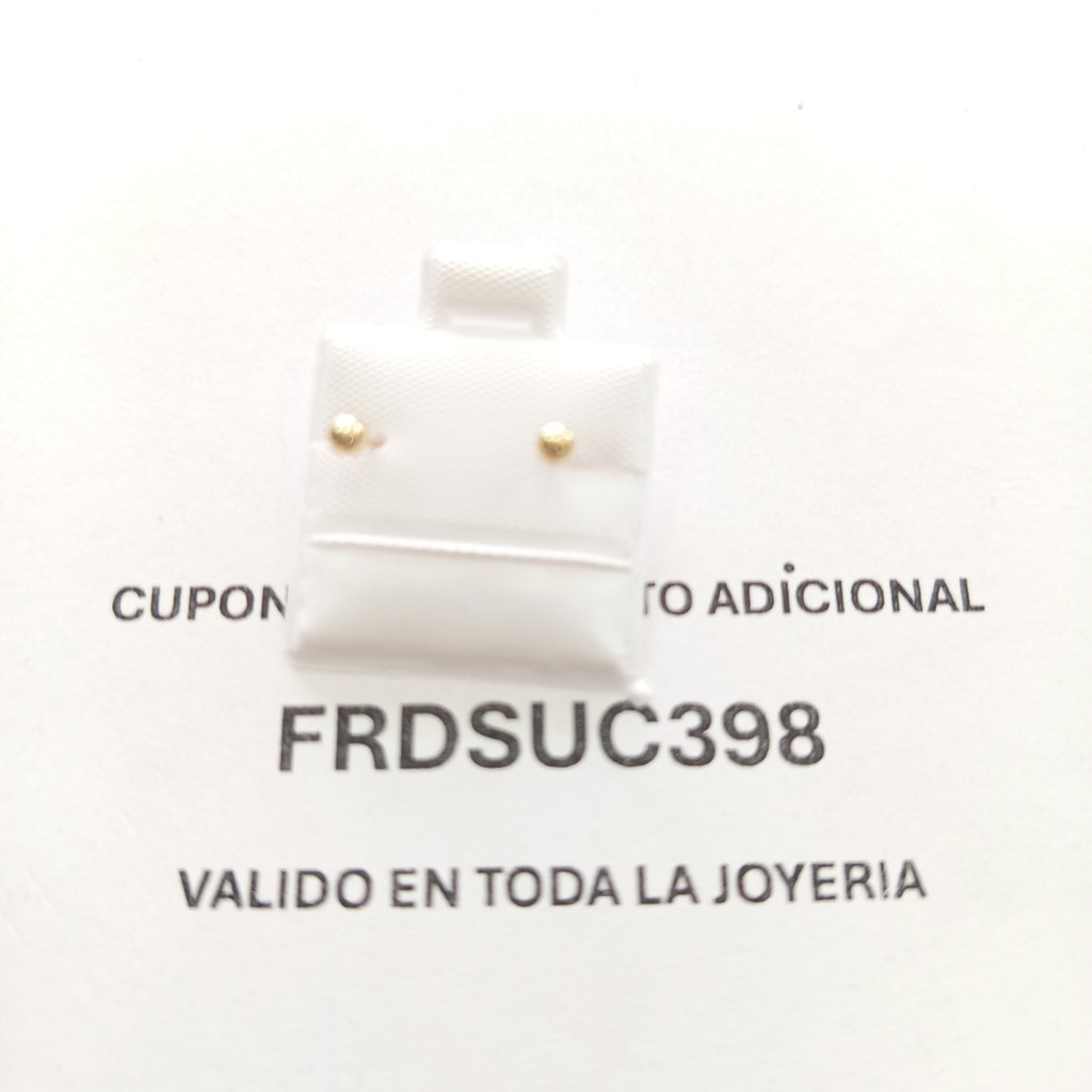 BROQUELES BROQUEL FIG ESFERA 14K 0.1408 GR (NUEVO)