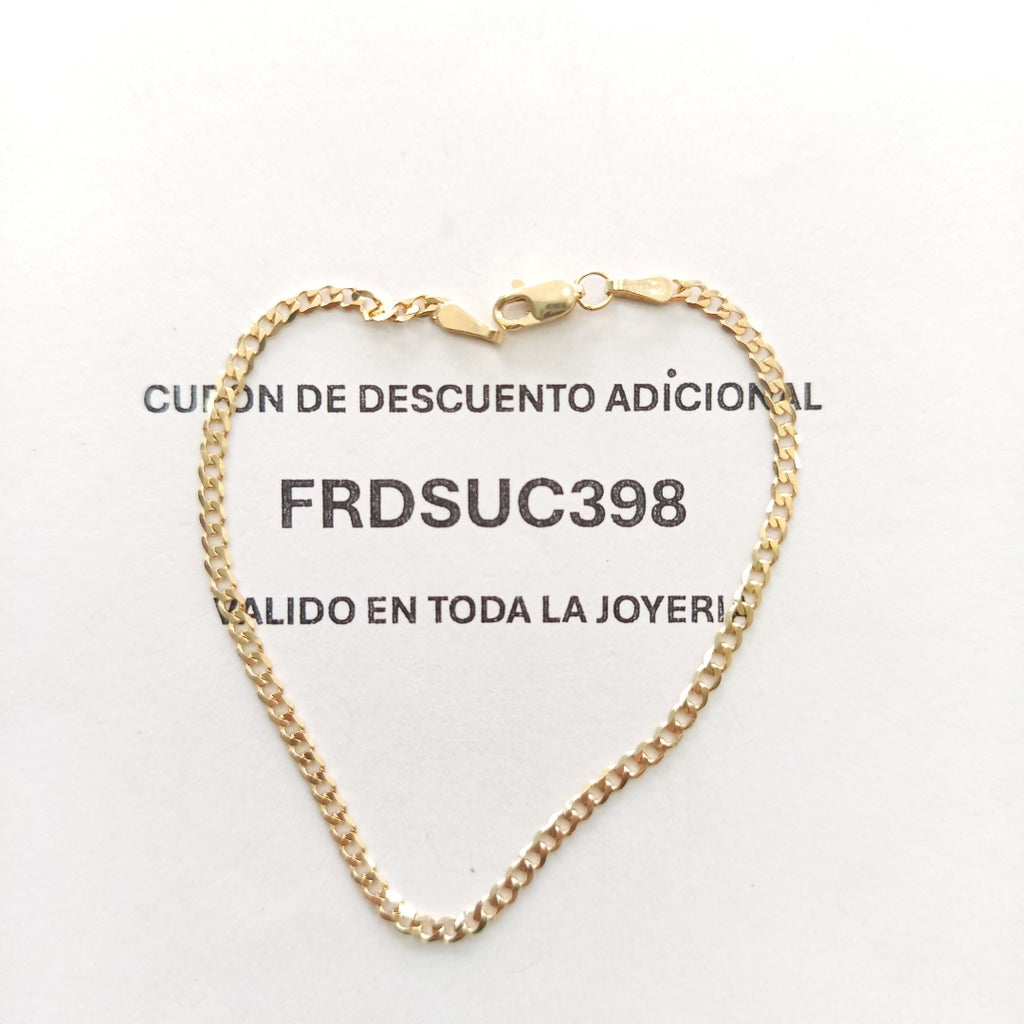 PULSERA TEJIDO BARBADA 14K 18 CM 2 GR (NUEVO)