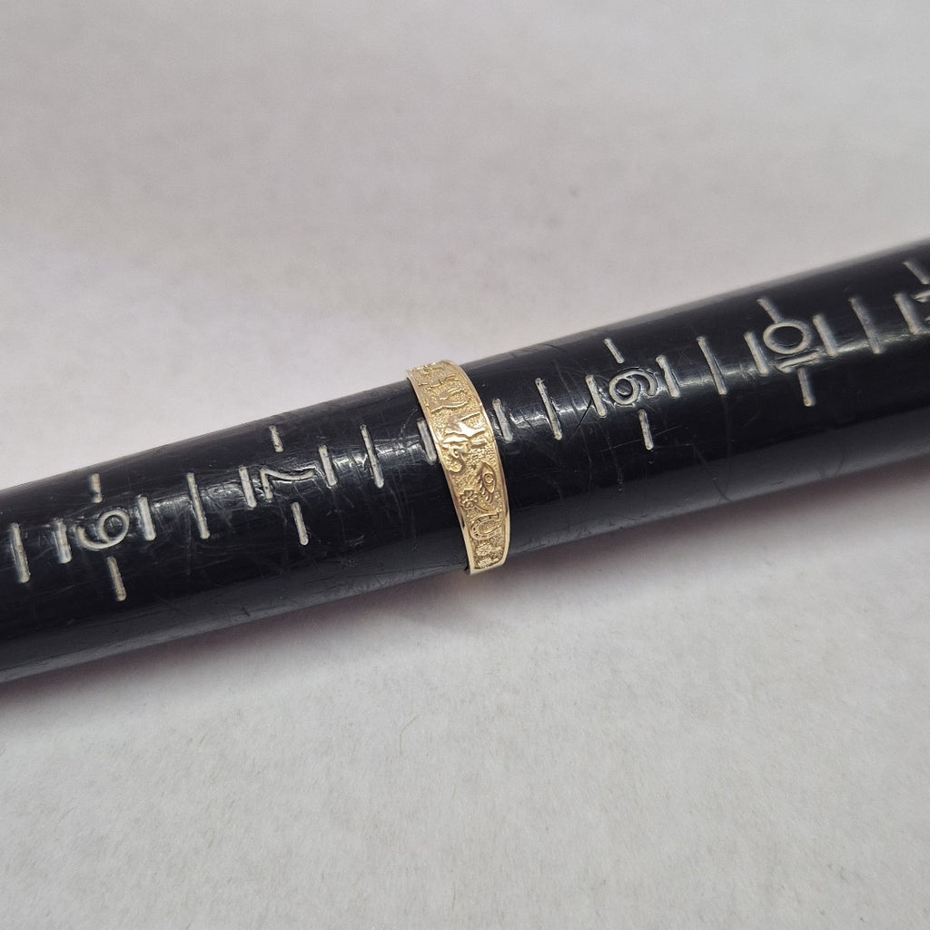 ANILLOS ARGOLLA DE LA SUERTE 10K TALLA 8 1.2 GR (NUEVO)