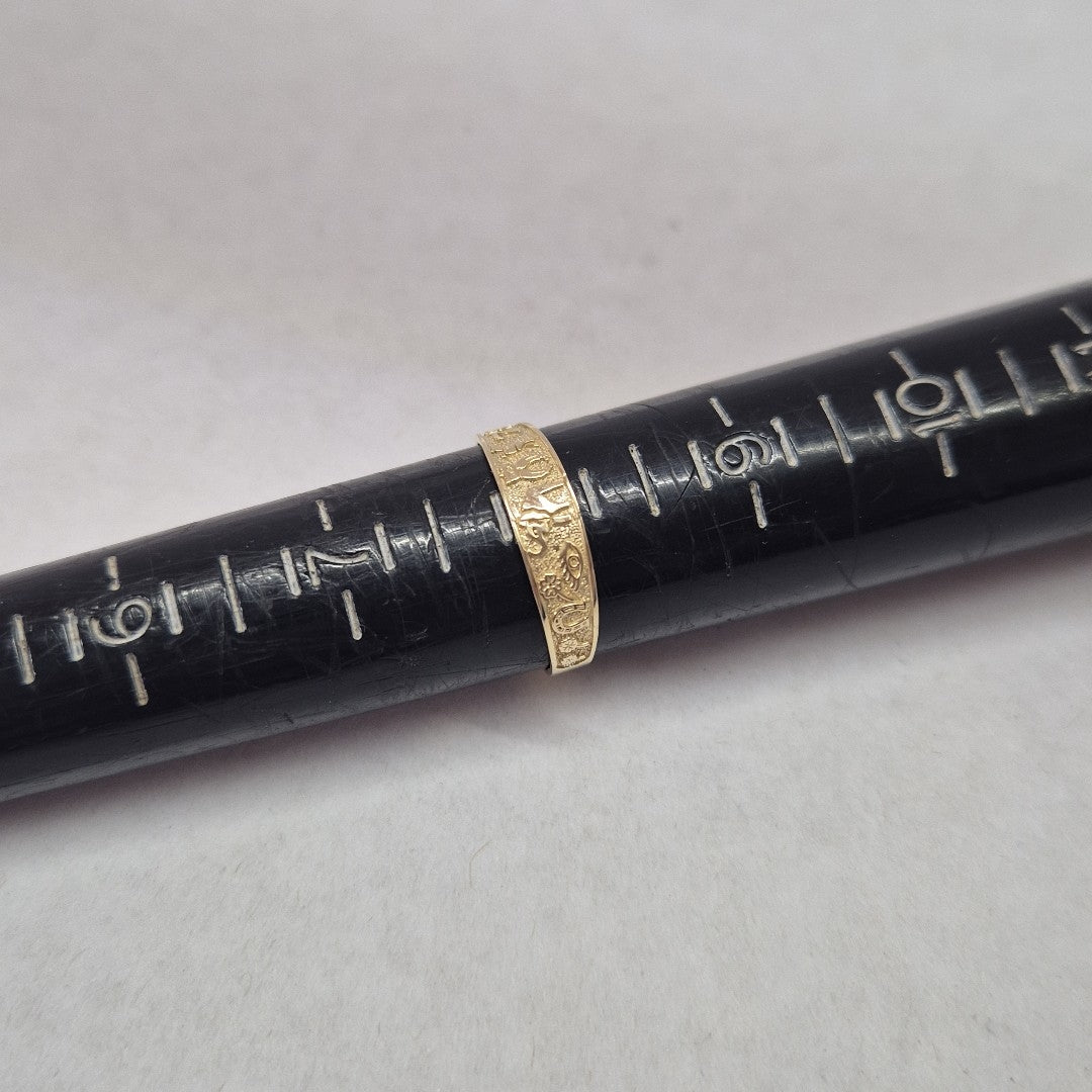 ANILLOS ARGOLLA DE LA SUERTE 10K TALLA 8 1.2 GR (NUEVO)