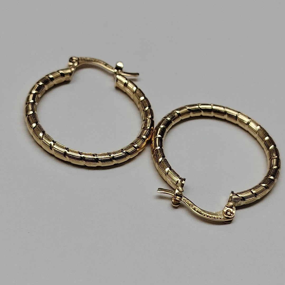 ARETES ARRACADAS LABRADAS 14K 3.3 GR (NUEVO)